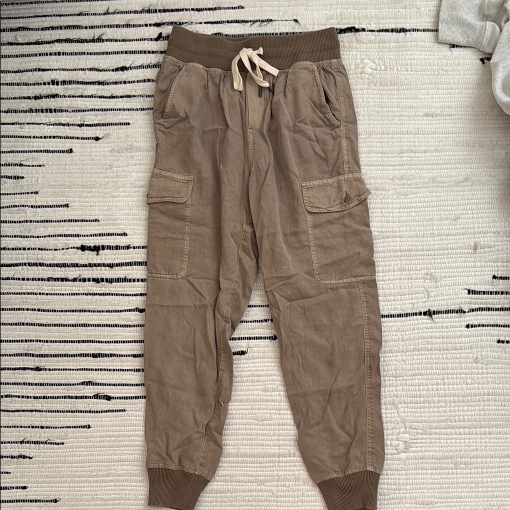 Brown Cargo Jogger Pants